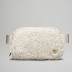 Lululemon Athletica Cream Crossbody Bag with Plush Sherpa